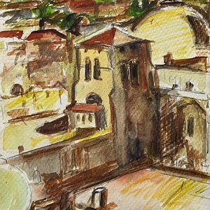 Lote siguiente: Acuarela "Ciudad" de Zoma Baitler - 33 x 22 cm