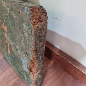 Timón de Madera Rústico Antiguo con Empuñadura Azul - imagen 5