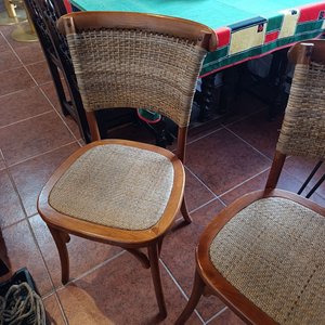 Par de Sillas Estilo Thonet Madera Curvada y Ratán Natural - imagen 3