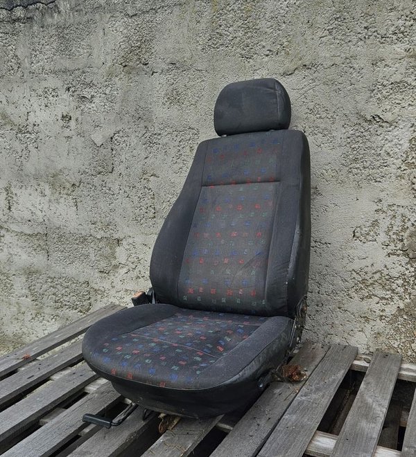 Butaca de Automóvil con Apoyacabezas Tapizado Textil Oscuro
