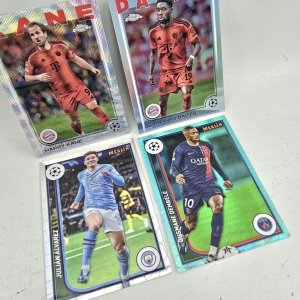Lote de 4 Tarjetas de Fútbol Topps y Merlin: Harry Kane, Alphonso Davies, Julián Álvarez, Ousmane Dembélé - imagen 3