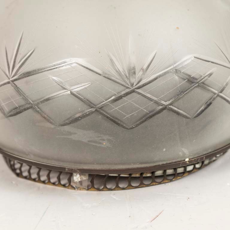 Plafón de metal y vidrio tallado para decoración - imagen 2