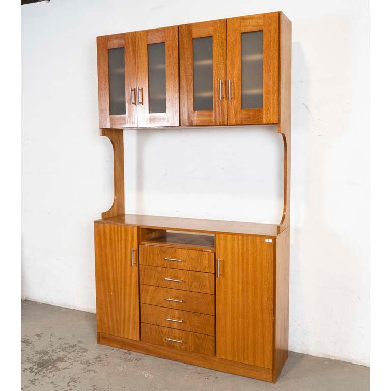 Módulo Alzada Madera con 6 Puertas y 5 Cajones