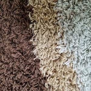 Alfombra Shaggy Diseño Ondas Marrón y Beige - imagen 4