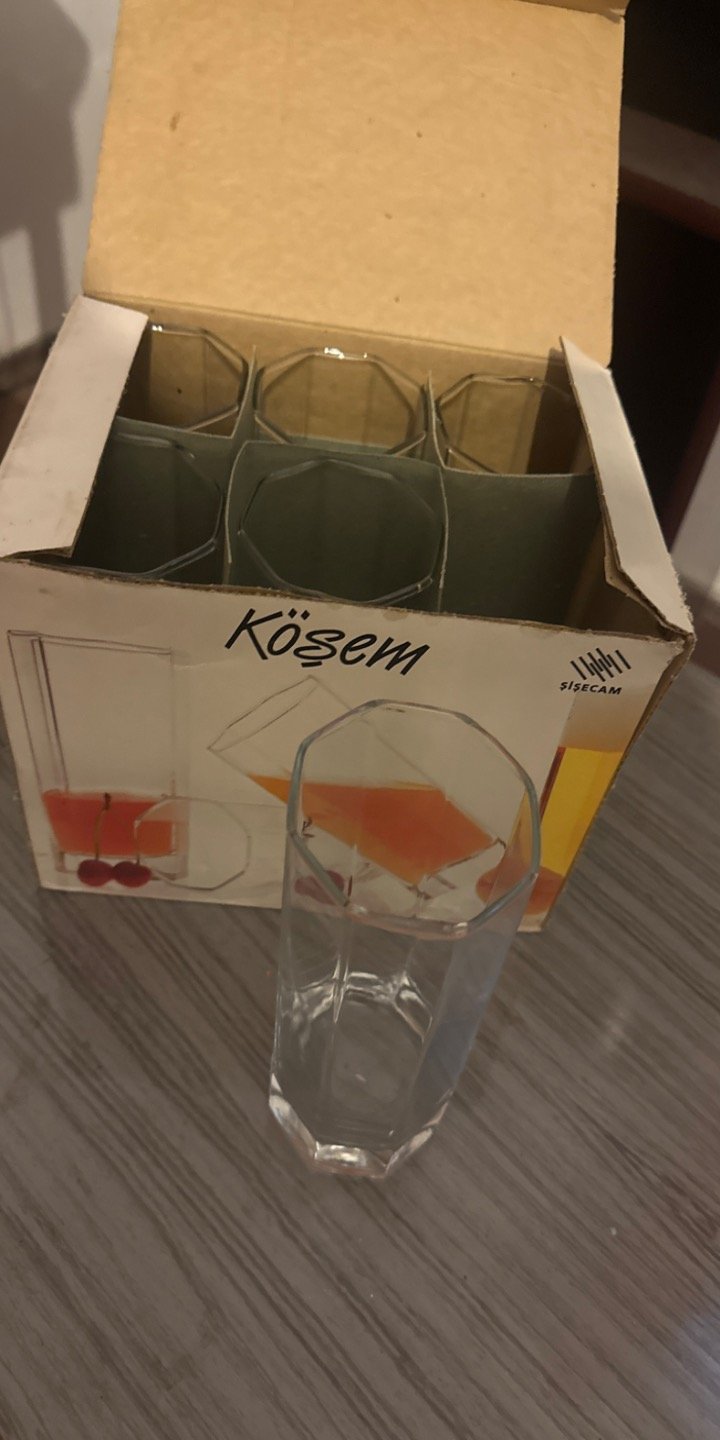 Set de 6 Vasos de Vidrio Transparentes