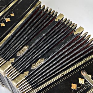 Bandoneón Alemán Alfred Arnold con Incrustaciones de Nácar y Peines de Zinc - imagen 7