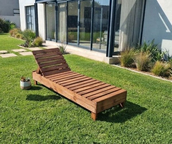Reposera de Exterior de Madera para Patio o Jardín - imagen 1