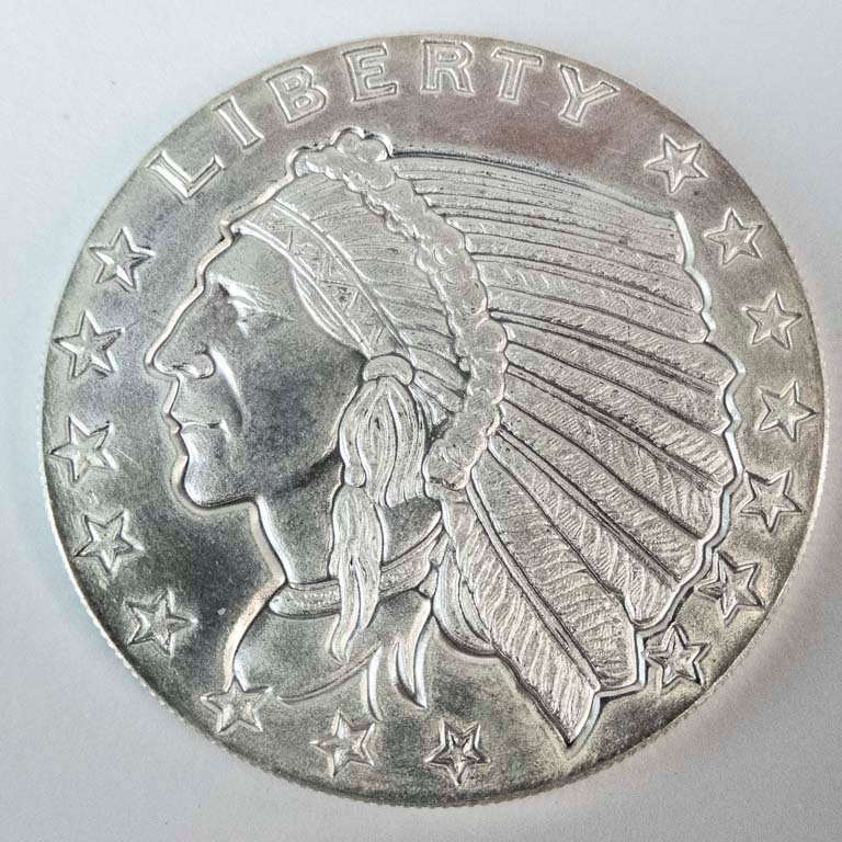 Moneda de Plata 1 Oz "Indian Head" de Estados Unidos - Golden State Mint