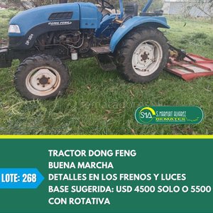 Lote anterior: Tractor Dong Feng DF-304 con Rotoenfardadora
