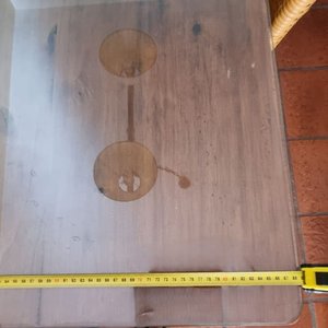 Mesa de Álamo con Vidrio y Cajones + 6 Sillas de Teka - imagen 6