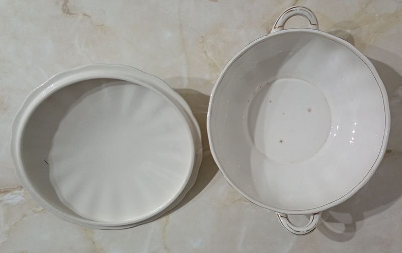 Porcelana INGLESA CREAMPETAL GRINDLEY - Guisera (mediana) con diseño floral - imagen 4