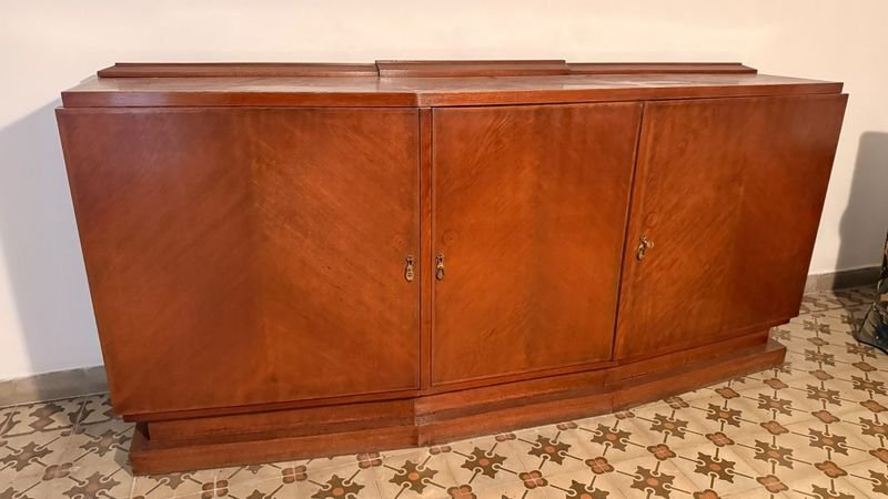 Aparador Bargueño Antiguo de Madera con Cajones y Estantes