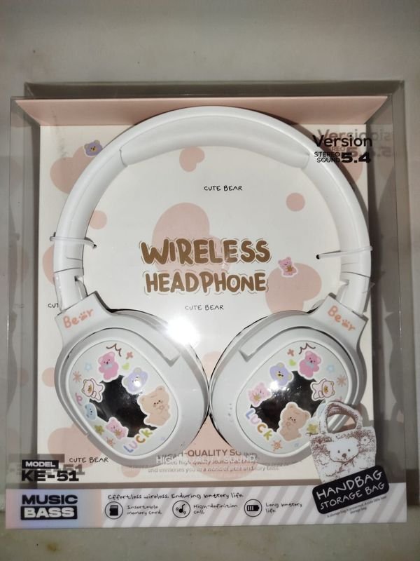 Auriculares inalambricos con bolsito de peluche - imagen 3