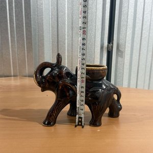 Cenicero Caniche y Florero Elefante de Cerámica Vidriada - imagen 6