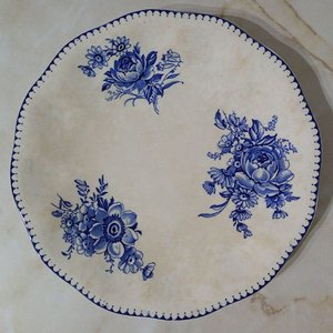 Plato de Porcelana Wedgwood & Co. "Bristol" Inglés Azul Cobalto Principios Siglo XX - imagen 3