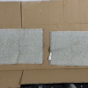 Juego de 2 Individuales de Algodón Gris y Blanco - imagen 2