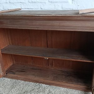 Alzada de Mueble Antigua Madera Pino Brasil con Puertas de Vidrio - imagen 3