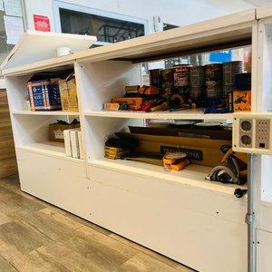 Mueble Exhibidor Doble Blanco de Madera y Vidrio - imagen 3