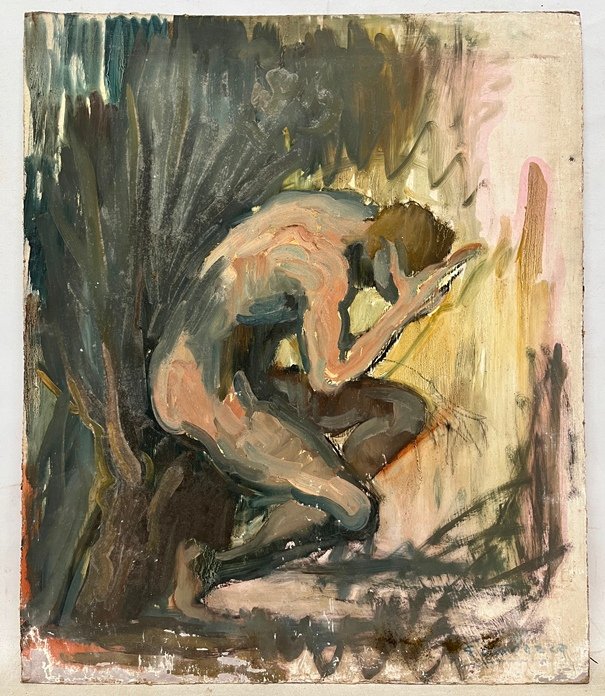 Lote siguiente: Pintura de Eduardo Vernazza: Figura Danza