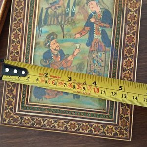 Trío de Miniaturas Persas con Marcos Taraceados Estilo Oriental - imagen 6