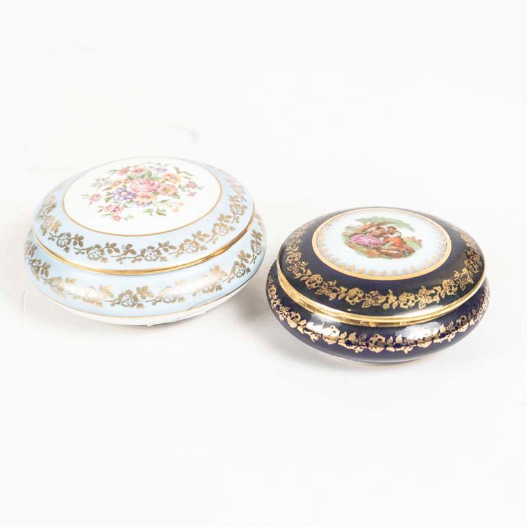 Dos Alhajeros de Porcelana Limoges Francesa