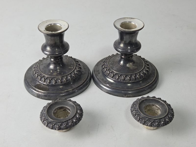 Candelabros de plata inglesa Freccero - imagen 3