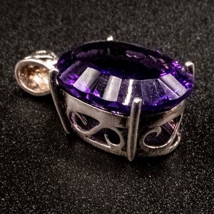 Colgante Plata 925 con Amatista Ovalada - imagen 2