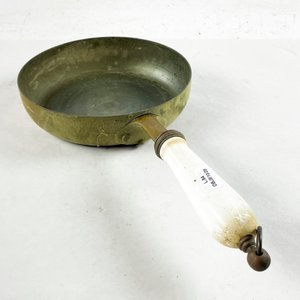 Sartén Antigua de Cobre con Asa de Cerámica - Marca Fantuzzi - imagen 1