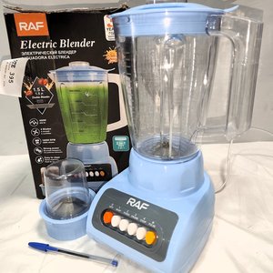 Licuadora RAF 2 en 1 con Vaso Picador, Nueva en Caja, Celeste - imagen 2