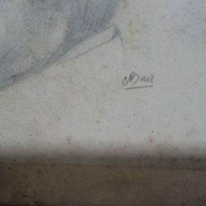 Lápiz firmado. Batlle y Ordóñez 26*26 - imagen 2