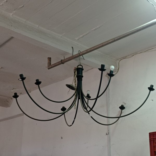 Araña de Hierro Grande con 9 Luces - Diámetro 1.60m - imagen 1