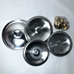 Juego de Batería de Cocina Esmaltada Naranja con Interior Antiadherente y Asas Doradas - imagen 3