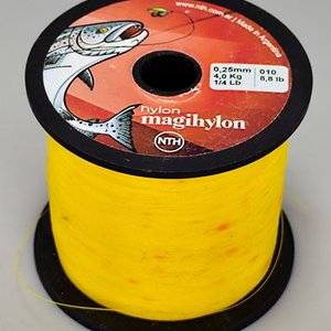 Carretel de Tanza NTH Maghylon Amarillo 0.25mm Resistencia 4kg - imagen 2