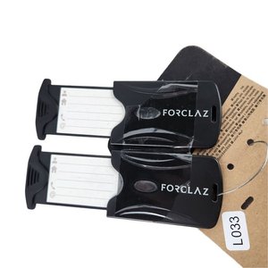 Set de 2 Etiquetas de Equipaje Forclaz Negras Nuevas - imagen 2