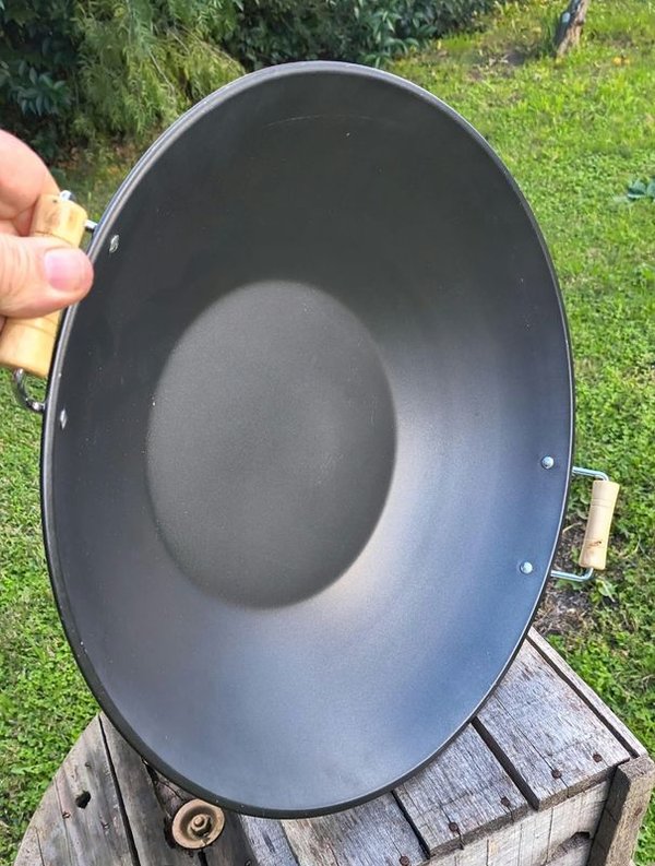 Wok Grande de 43 cm de Diámetro con Mangos de Madera