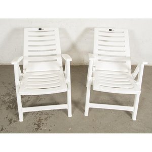 Par de Reposeras Plegables Reclinables de PVC con Almohadones - imagen 2