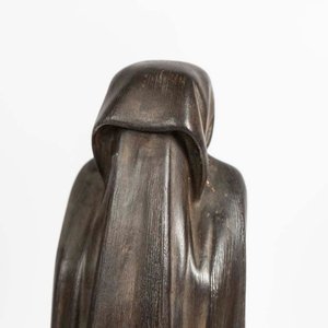 Escultura de Monje Doliente Siglo XIV - Arte Religioso - imagen 2