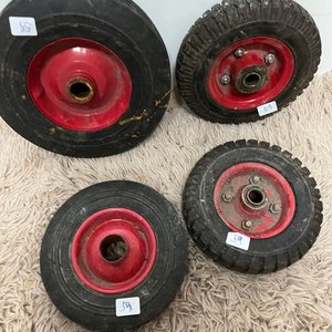 4 Ruedas para Carretilla de Goma y Metal, Varias Medidas - imagen 4