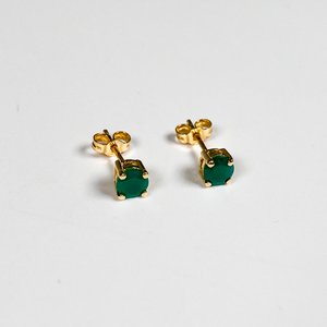 Par de Caravanas de Oro 18k con Esmeraldas - imagen 2