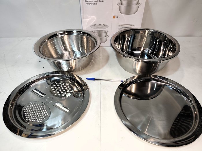 Bowl Multifunción Acero Inoxidable 4 en 1 con Rallador