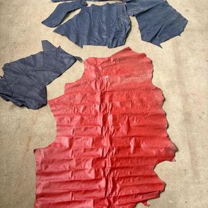 Lote de Cuero Natural Napa Rojo y Azul - imagen 4