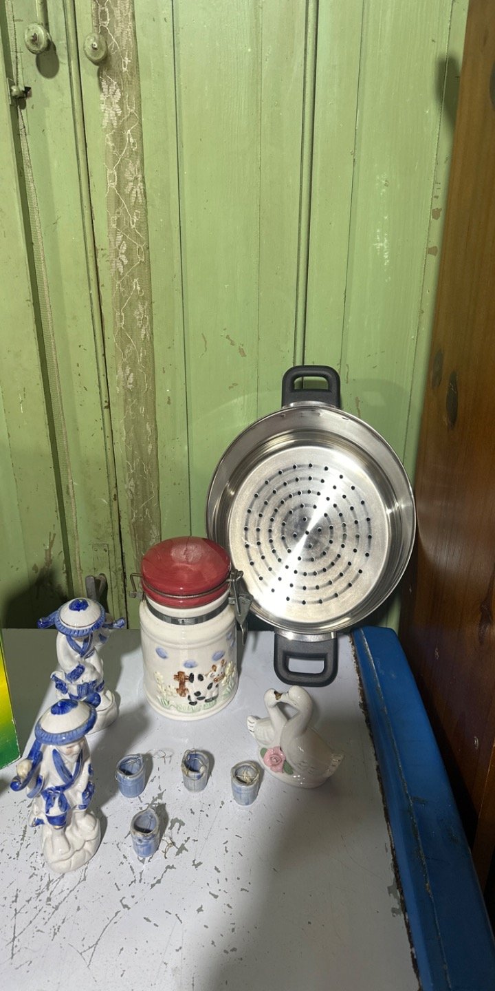 Lote de Adornos y Colador de Acero Inoxidable