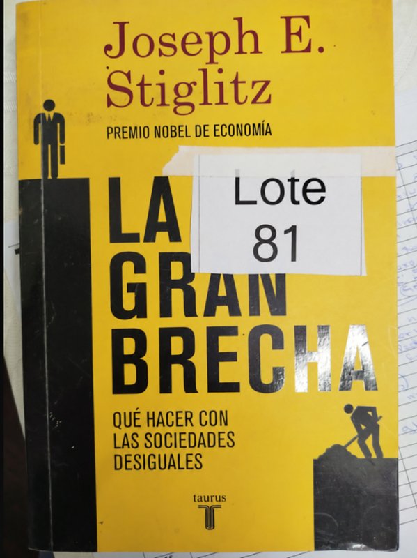 Libro "La Gran Brecha" de Joseph E. Stiglitz