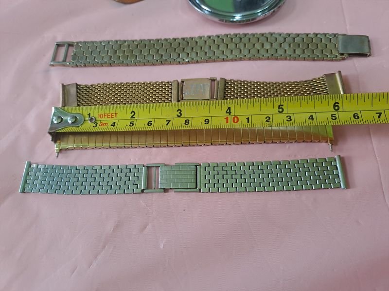 Juego antiguo de polvera y espejo para reloj - imagen 3