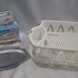 Jarra de Porcelana Bavaria, Escurridor de Vajilla, Cuchillo Eléctrico y Bandeja de Acero Inoxidable - imagen 2