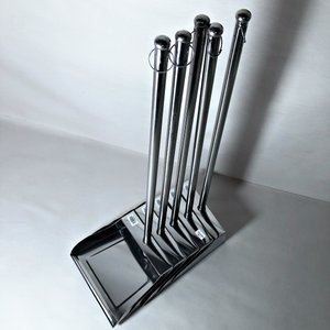 Lote de 5 Recogedores Metálicos Plateados con Mango Largo - imagen 3