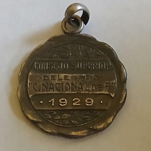 Medalla Oficial Asociación Uruguaya de Fútbol 1929 Consejo Superior Delegado C. Nacional de F. - imagen 2