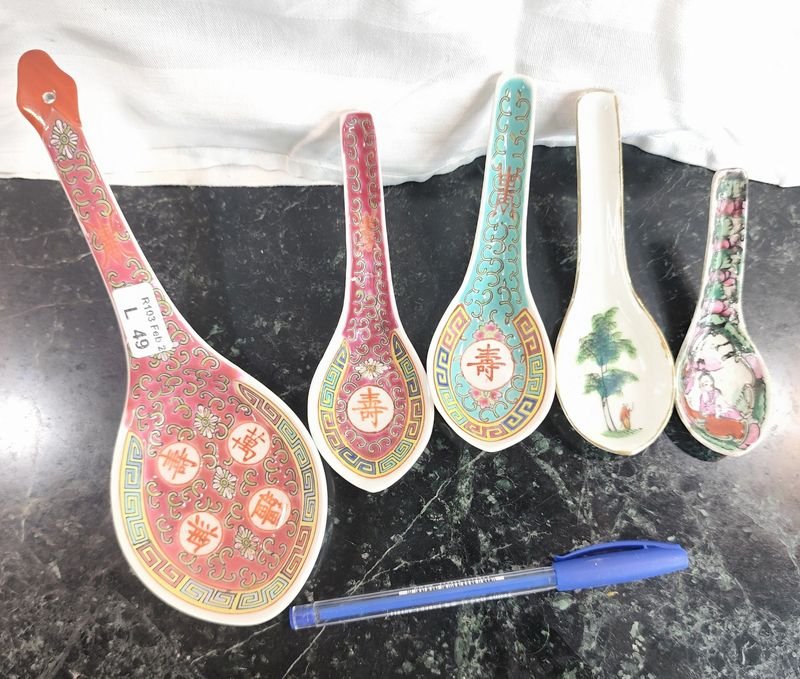 Colección de cucharas orientales en porcelana - imagen 2