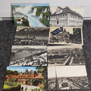 Lote de 18 Postales Antiguas de Diversas Partes del Mundo con Sellos - imagen 3