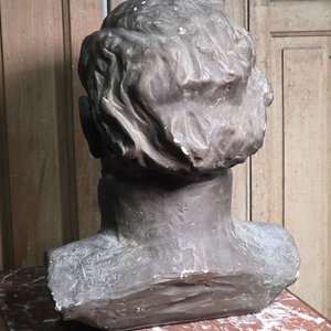 Busto de Yeso de José Gervasio Artigas, Altura 42 cm - imagen 3